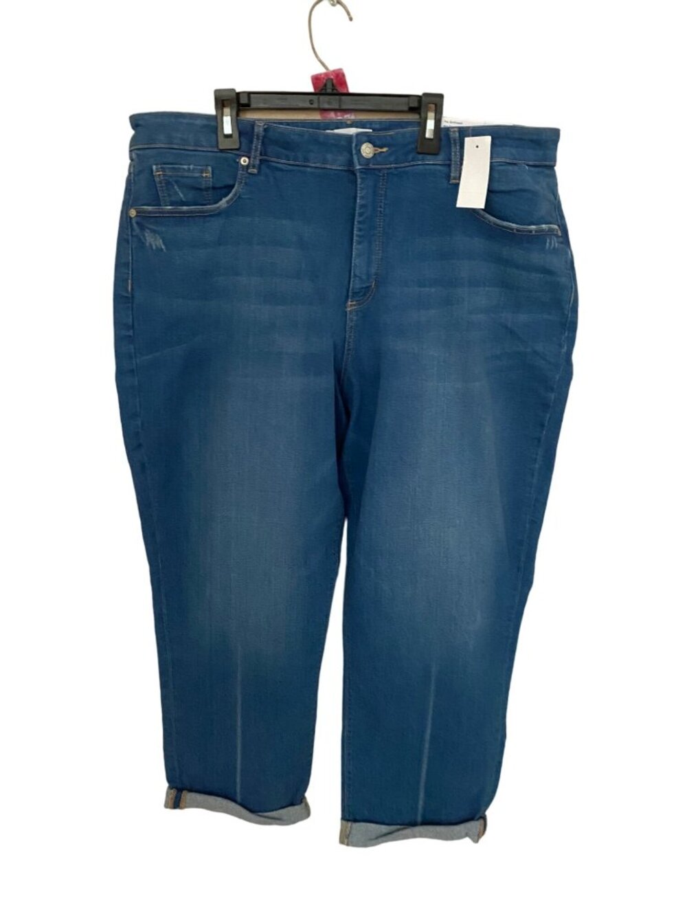 NWT Loft Women's The Girlfriend Mid Rise Curvy Denim Jeans - 34